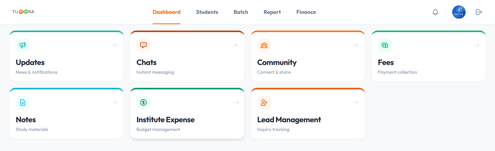 Tuoora Dashboard Preview